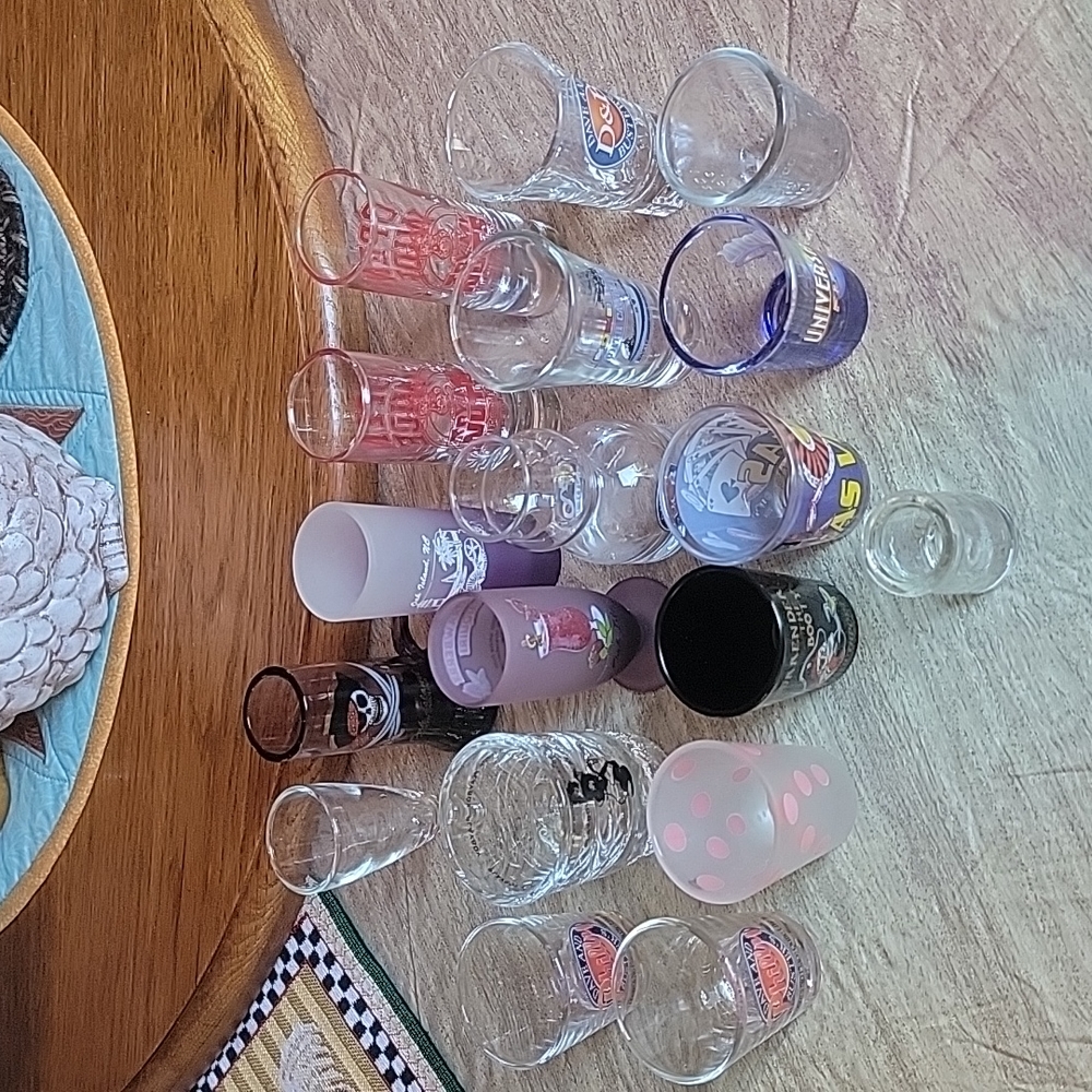 18 shot glasses